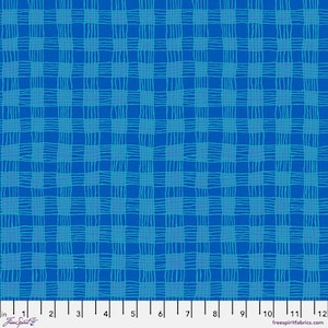 Gingham, Blue - Kaffe Fassett Quilt Fabric 100% Cotton By The Yard