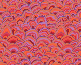 Wobble, Red - Kaffe Fassett Collective, August 2024, Quilt Fabric 100% Cotton By The Yard