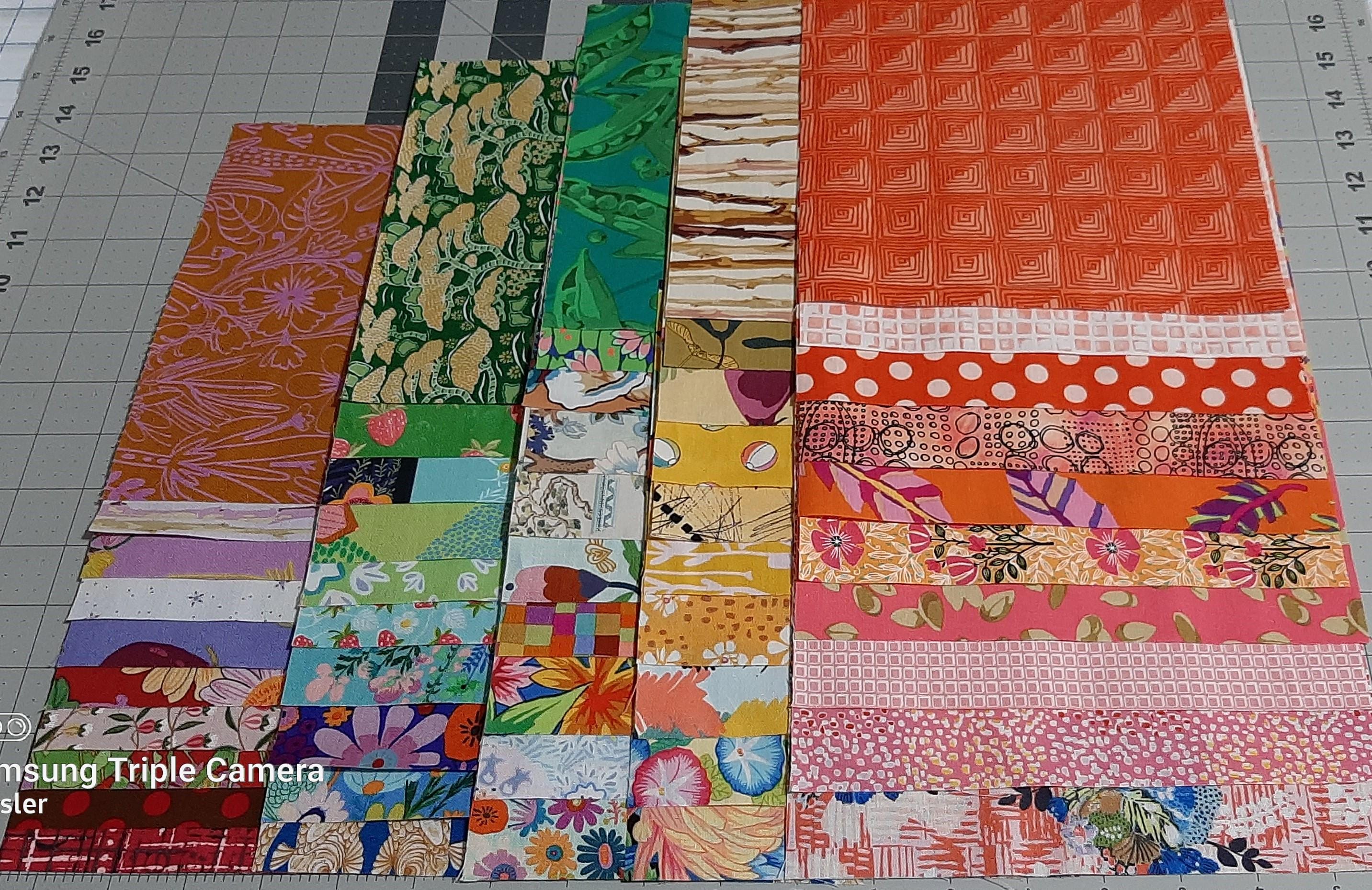 50 8 X 8 Inch Squares, Various Designers 100% Cotton Fabric Lot, No ...