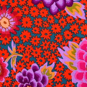 Charlotte, Red - Kaffe Fassett Collective Quilt Fabric 100% Cotton By The Yard