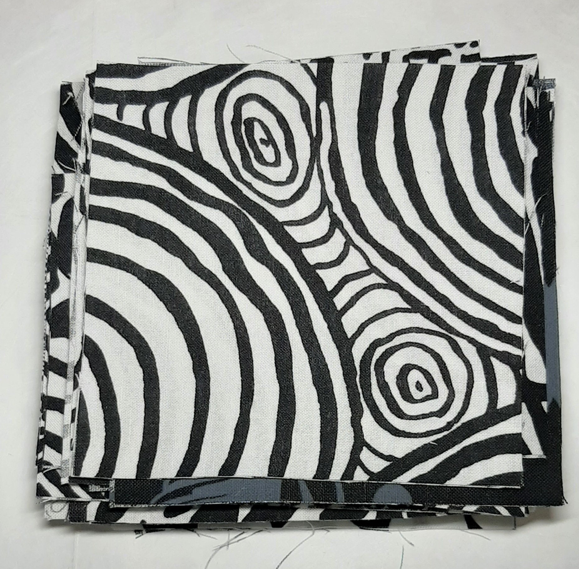 Black & White 4x4 Inch Squares 100% Cotton 70-80 Pieces - Etsy