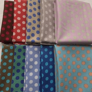 Paquete de 10 retazos de tela de algodón para patchwork de 18 x 22 pulgadas de Kaffe Fassett SPOT FQ Bundle - 10 retazos de tela de algodón de 18 x 22 pulgadas.