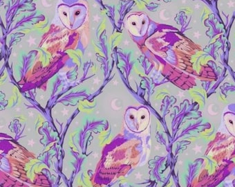 OOP FQ Night Owl, Dusk - Tula Pink Mond Garten 18 x 22 100% Baumwolle Fat Quarter
