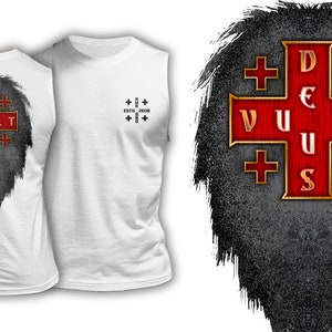 Deus Vult - Muscle Shirt White
