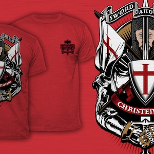 Sword And Shield - Men&#39;s T-Shirt Red