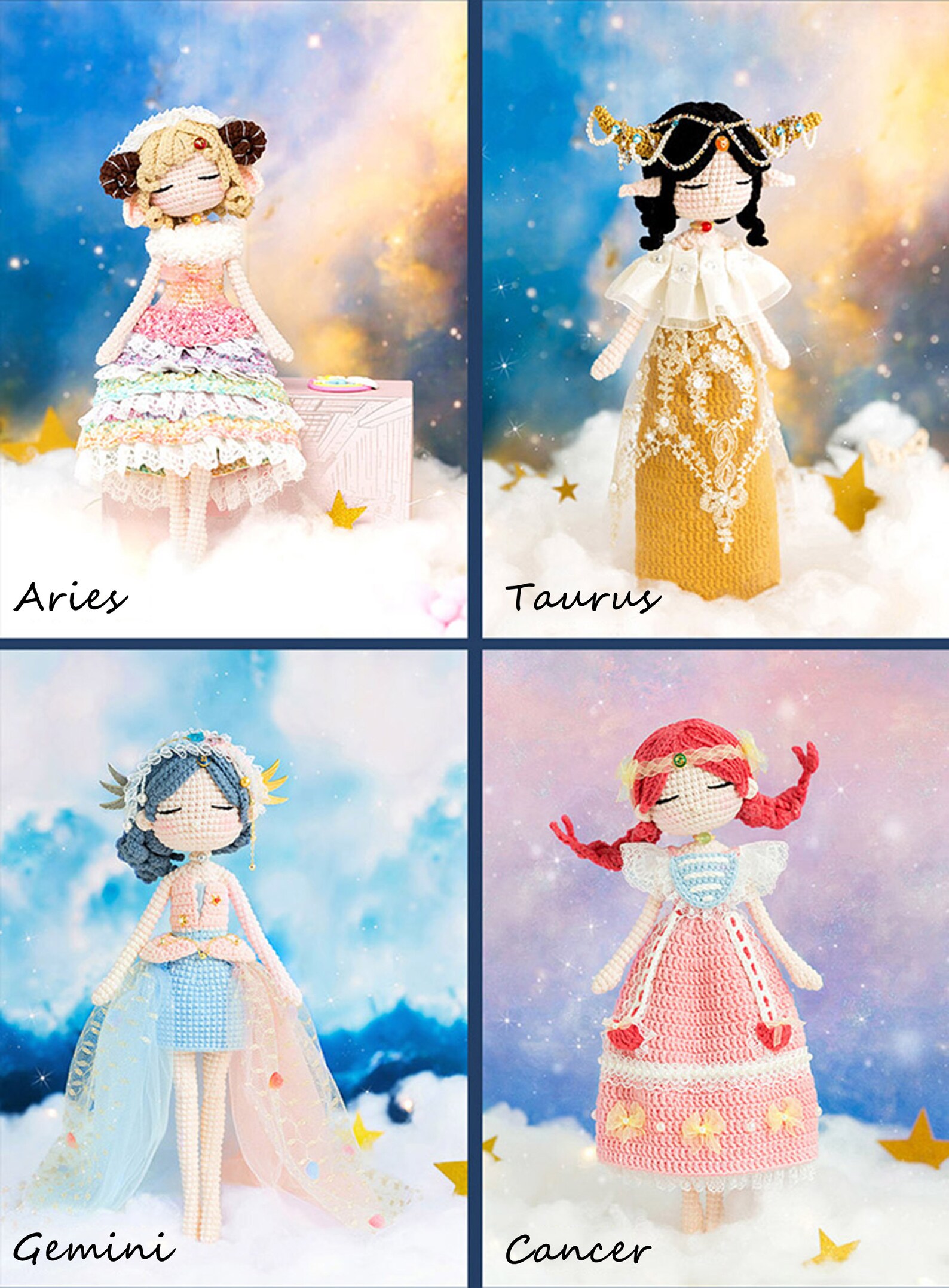 Twelve Astrological Signs Doll Finished item Amigurumi Etsy