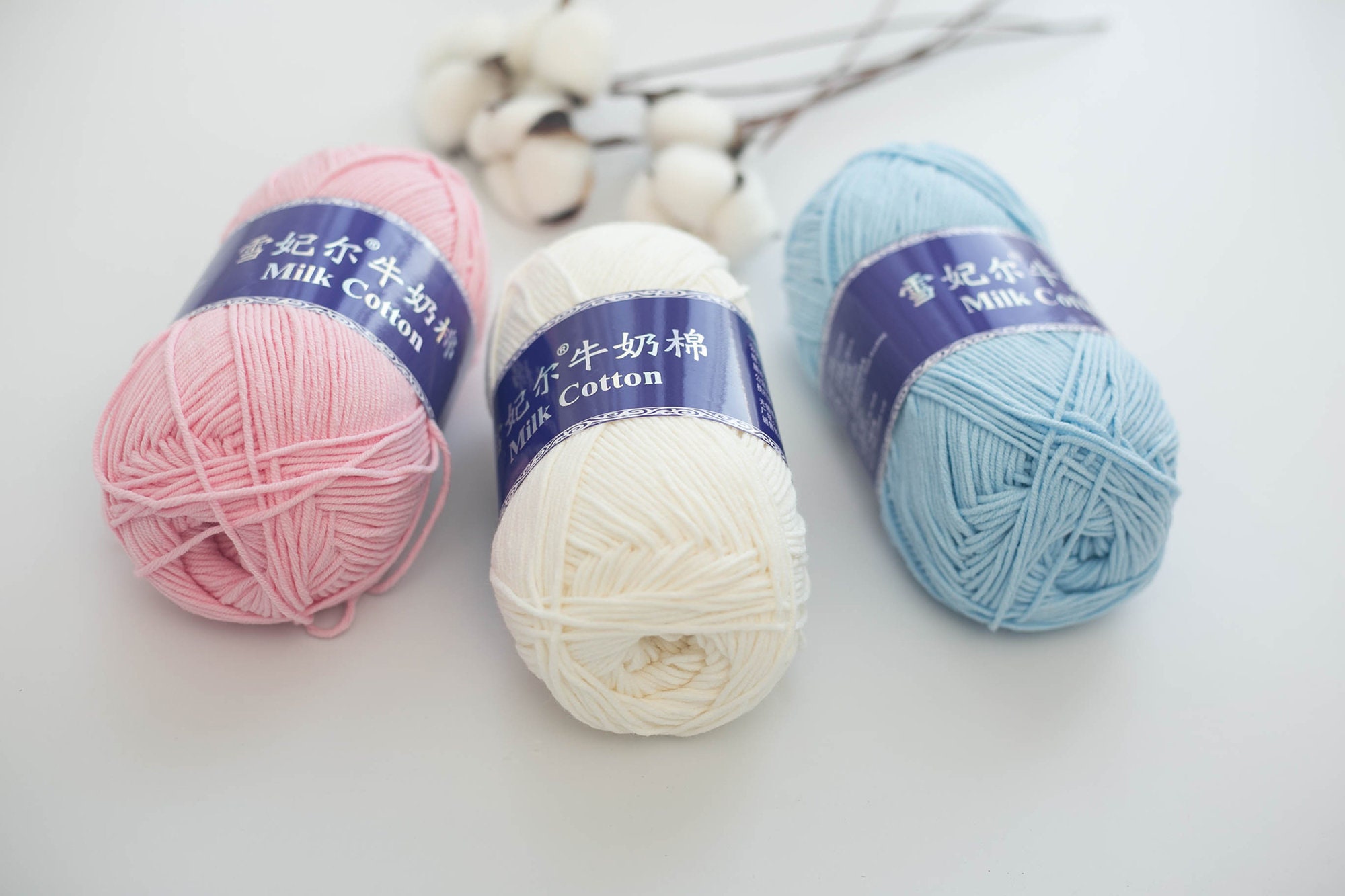5ply Milk Cotton Yarn for Crochet Etsy