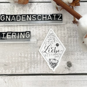 Sticker „Zur Liebe bestimmt“ – XL-Bibelvers, christlicher Aufkleber, Ermutigung, Lettering, Gnadenschatz