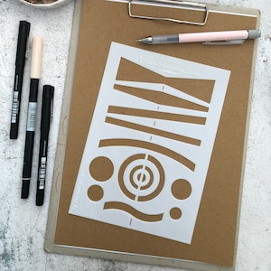 Lettering Schablone A5 – Kompositionshilfe für Handlettering, Bullet Journal & Karten