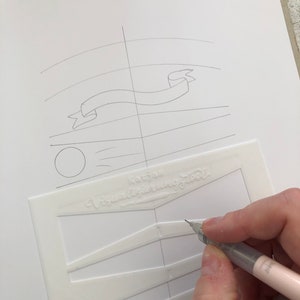 Lettering, stencil, composition, ruler, A5, Katja's visualization tool image 3