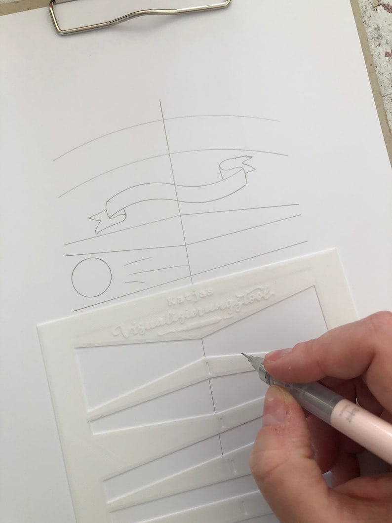 Lettering, stencil, composition, ruler, A5, Katja's visualization tool image 3
