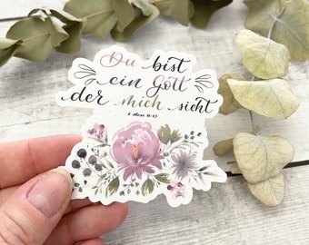 XL-Sticker, Bibelvers, Spruch,  Lettering, fineart, Jahreslosung