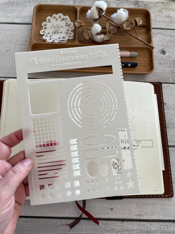 Creative Bullet Journal Stencil. Stencil design for planners