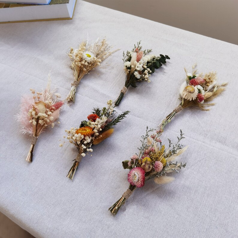 Mini Dried Flower Bouquet All Natural Bohemian Dried Flower Etsy