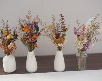 Mini bouquet di fiori secchi, decorazione di fiori secchi naturali