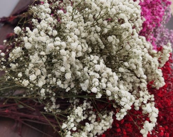 Grand paquet naturel de souffle de bébé préservé, gypsophile, souffle de bébé non blanchi, gypsophile préservée