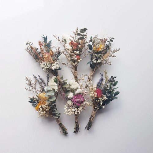 Mini Dried Flower Bouquet All Natural Bohemian Dried Flower Etsy