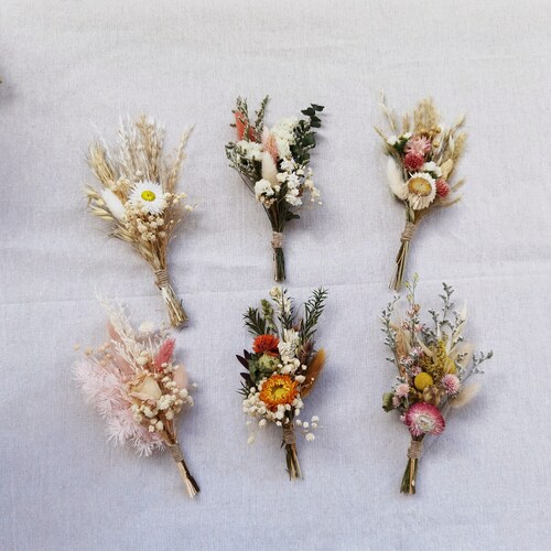 Mini Dried Flower Bouquet All Natural Bohemian Dried Flower Etsy