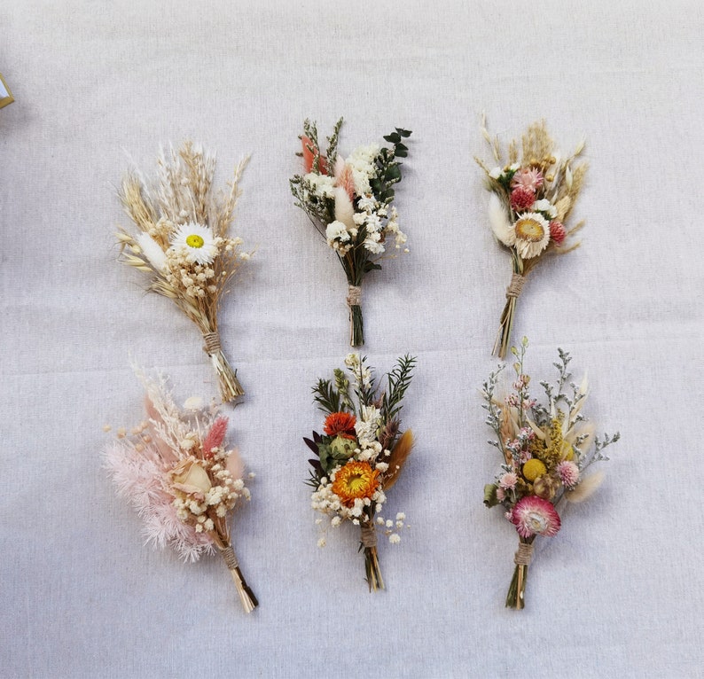 Mini Dried Flower Bouquet All Natural Bohemian Dried Flower Etsy