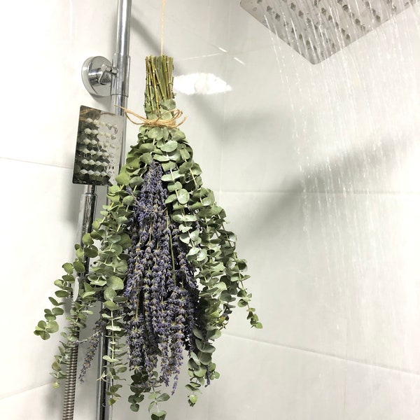 Eucalyptus Lavender Aromatherapy Bath, Comfortable Sleep Bedroom Living Room Flower Arrangement Wall Hanging Preserved Flower Dried Bouquet