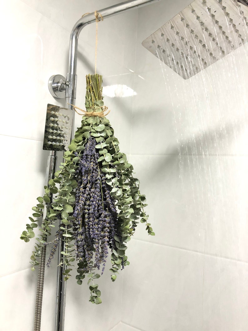 Eucalyptus Lavender Aromatherapy Bath, Comfortable Sleep Bedroom Living Room Flower Arrangement Wall Hanging Preserved Flower Dried Bouquet 