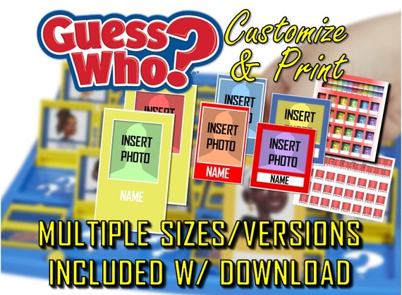 Guess Who Editable Template Multipack supports All Current - Etsy