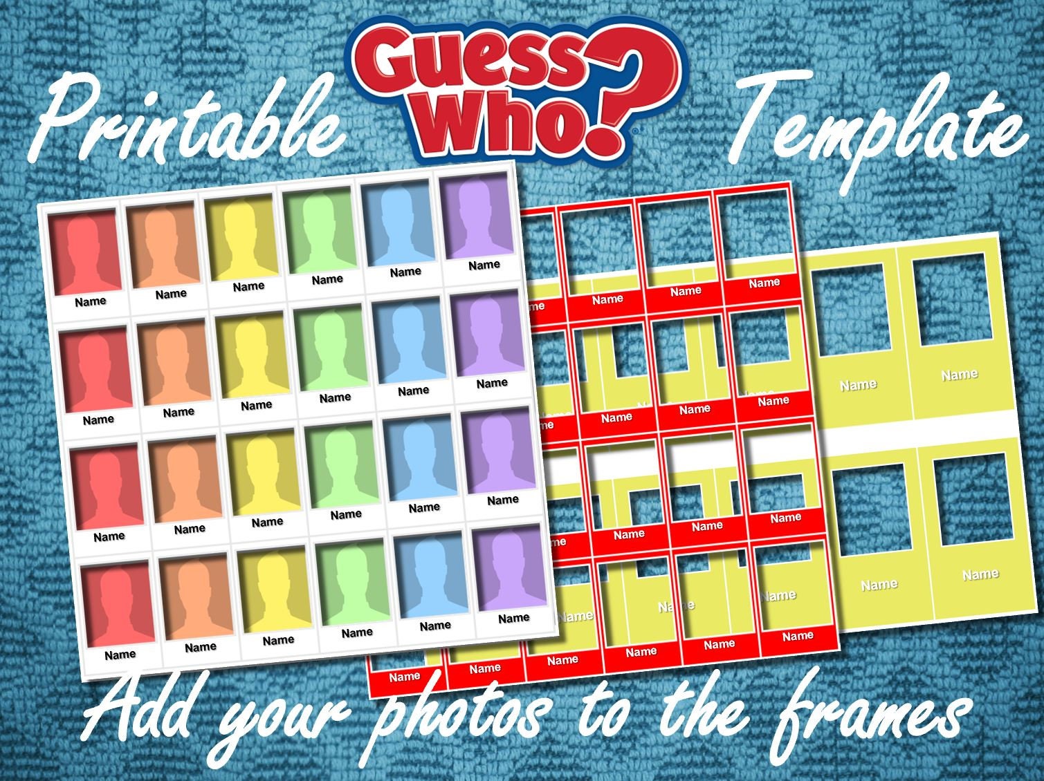 Guess Who Editable Template Multipack Supports all Current | Etsy