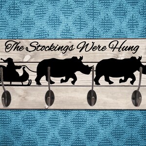 Christmas Rhinos SVG