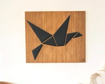 Wall decoration Origami wooden bird - Flight