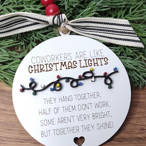 Coworker Ornament, Funny Christmas Ornament, Work Friends Ornament, Secret Santa Gift