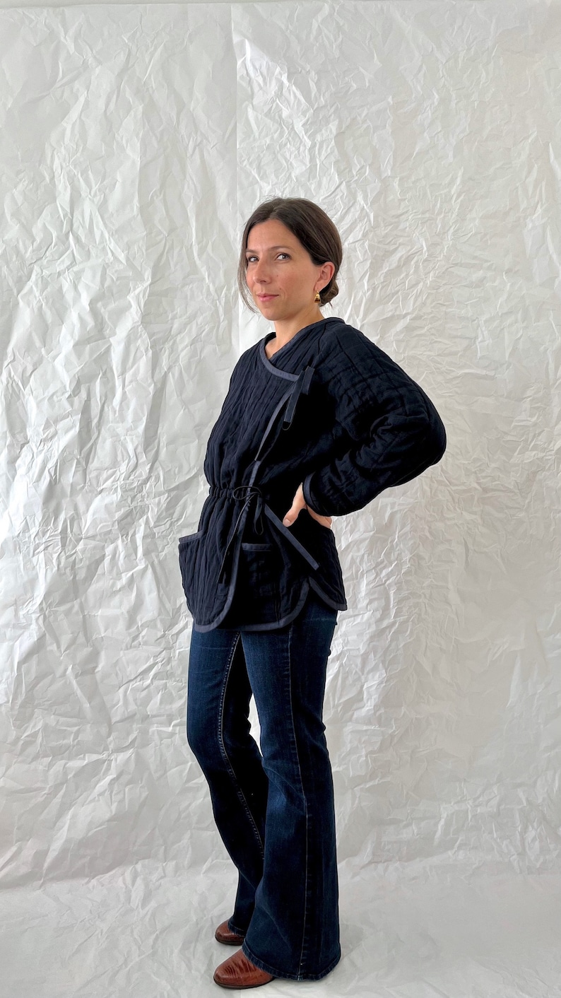 Wrap Quilted Jacket and Coat - PDF Sewing Pattern - Coquillage - Etsy