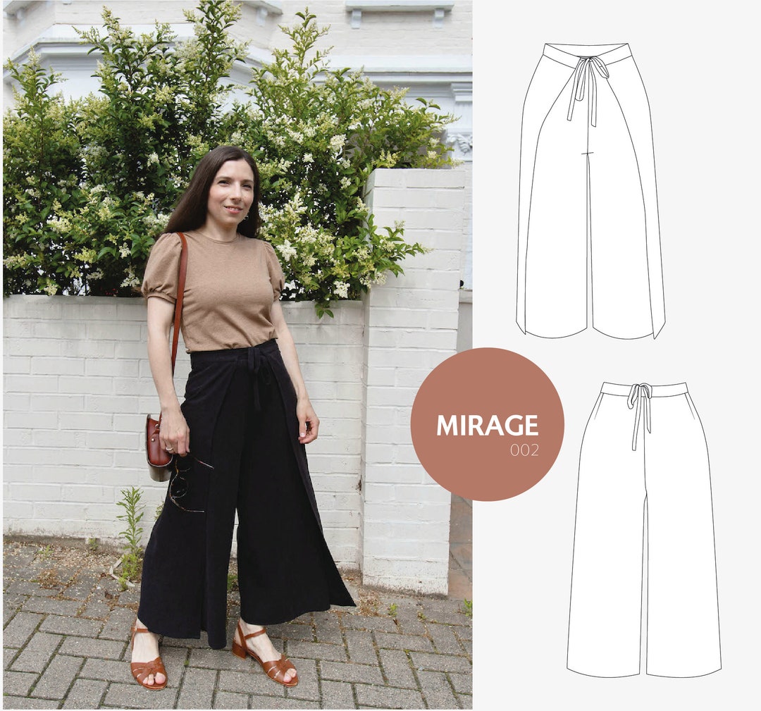 Wrap Trousers - PDF Sewing Pattern - Mirage - Etsy
