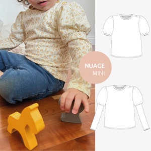 Baby balloon sleeve t-shirt - PDF sewing pattern - Nuage Mini