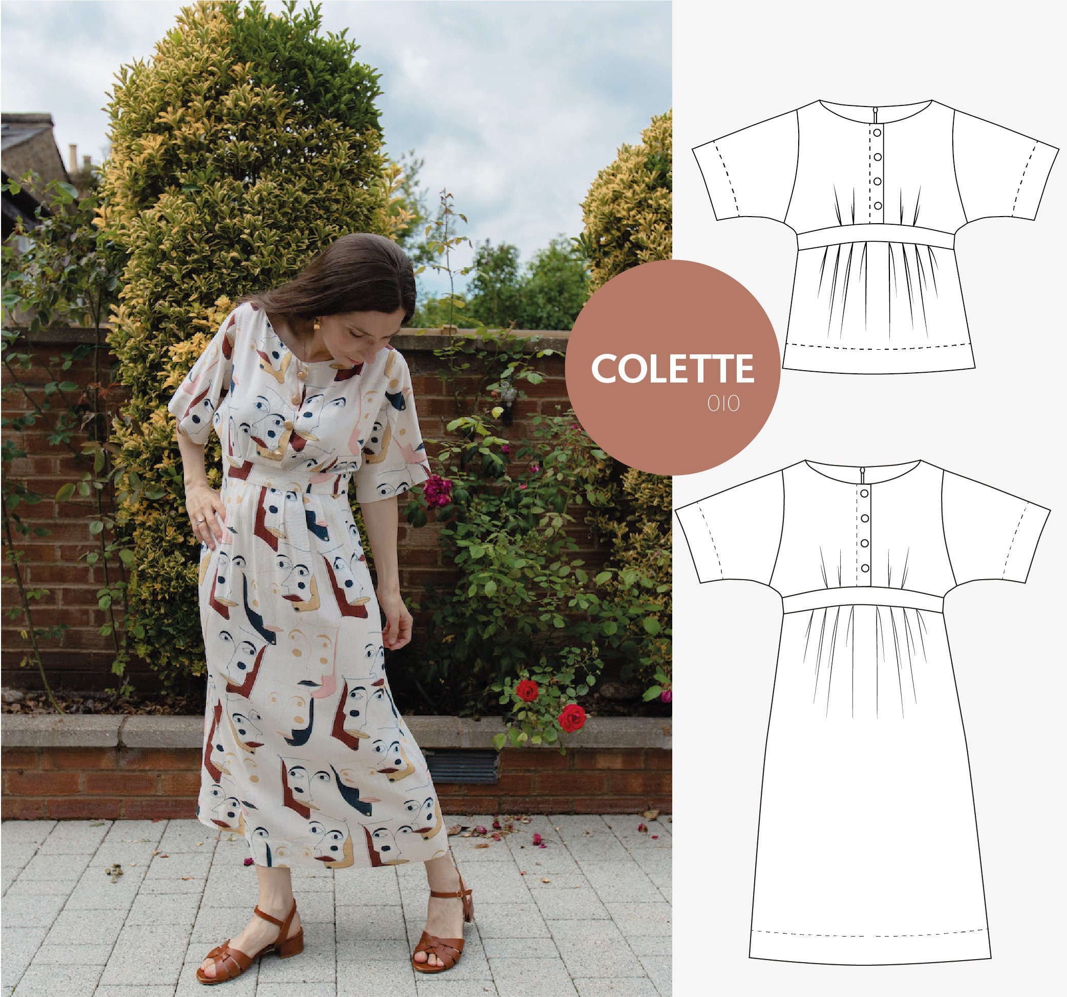 Dress and Blouse - PDF Sewing Pattern - Colette - Etsy