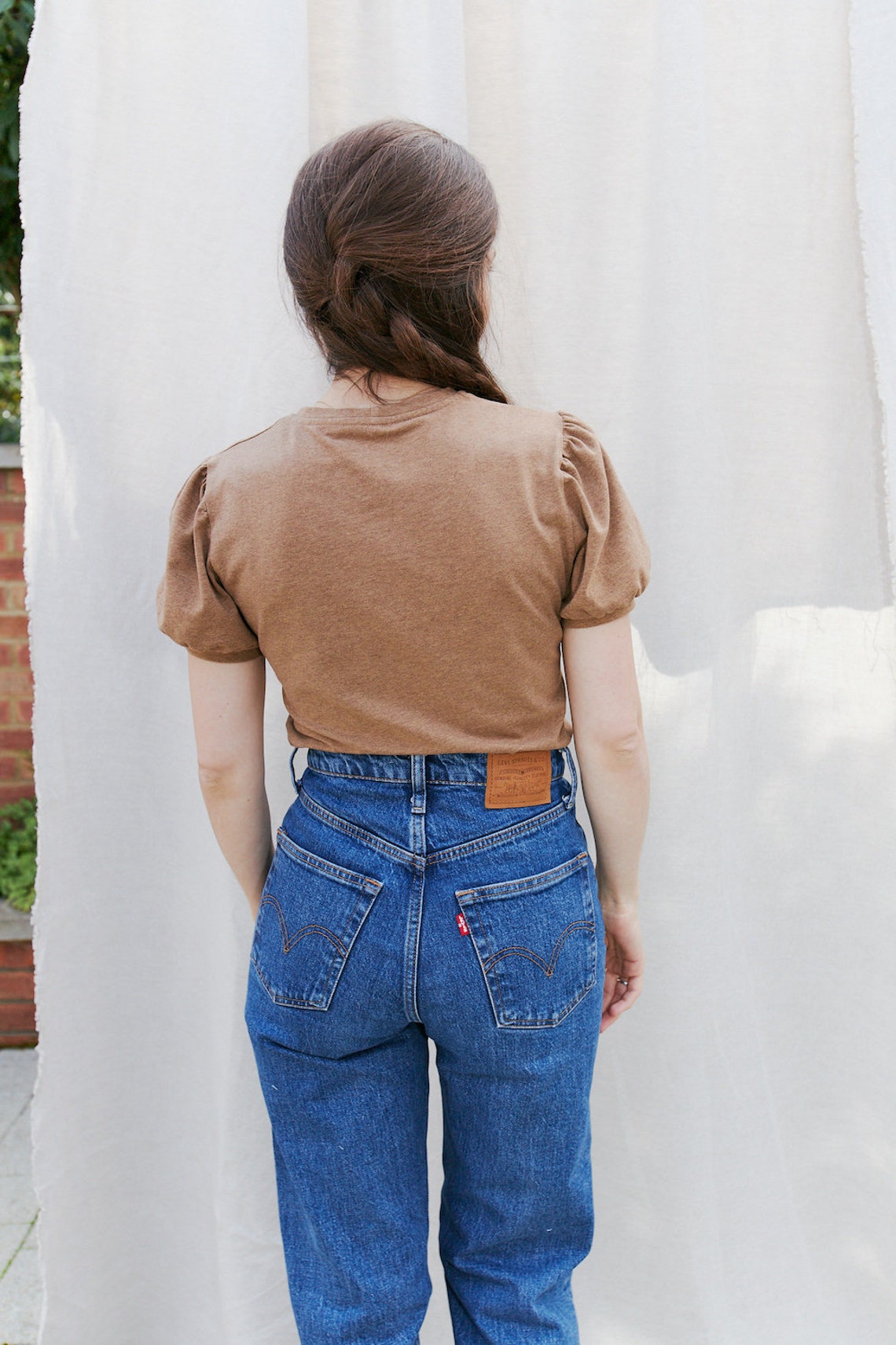 Embroidered Balloon Sleeve Shirt