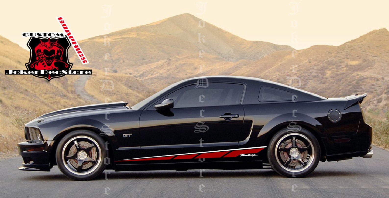 2 farbige Decals für Ford Mustang Roush Mustang Aufkleber Etsy