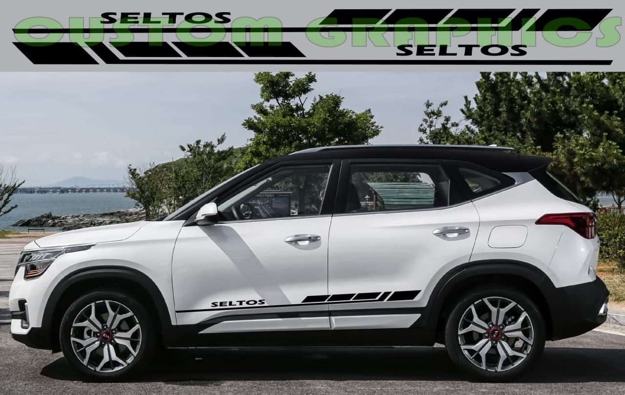 New Block Line Design sticker compatible with Seltos Car Etsy