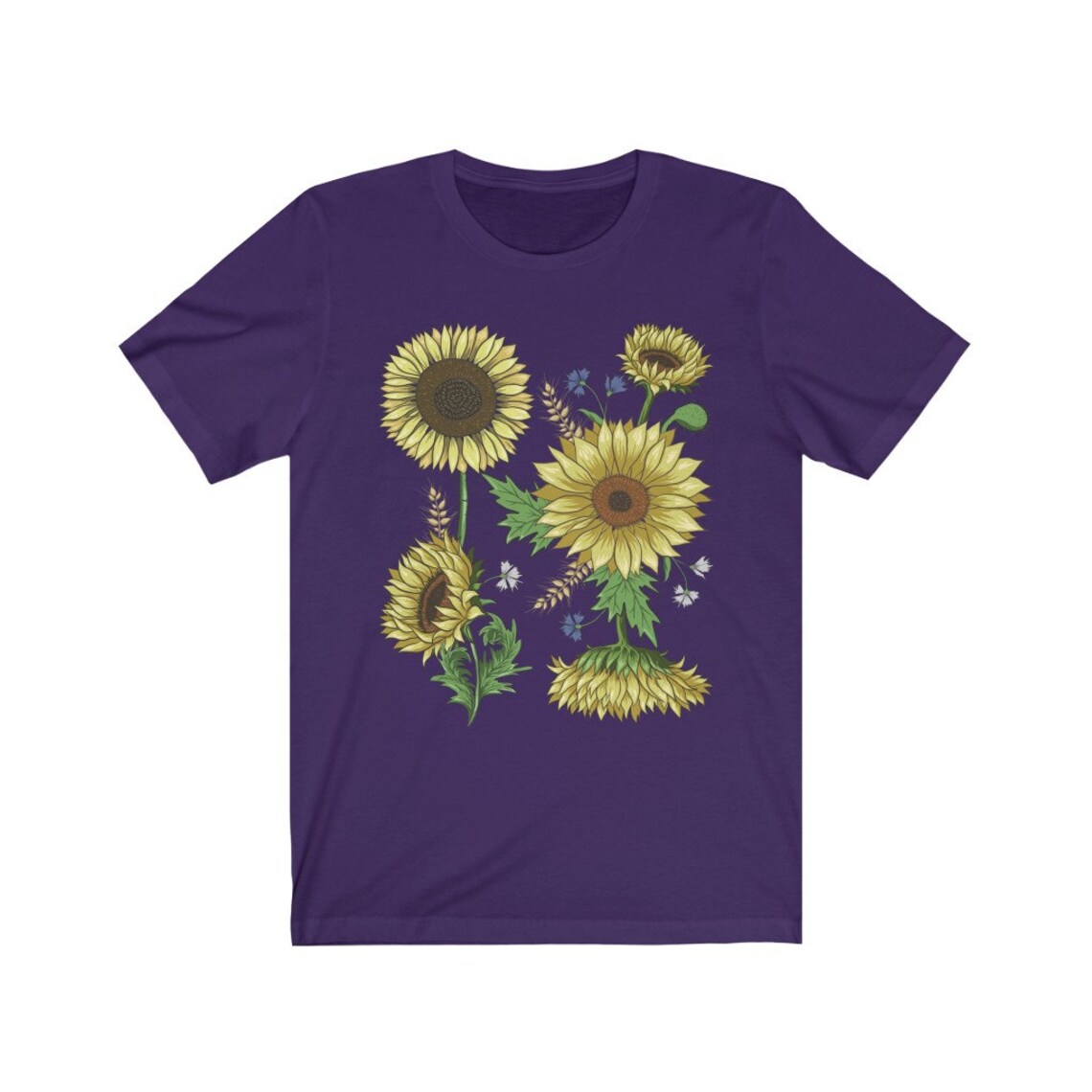 Sunflowers Cute Floral Vintage Sunflower Unisex Cotton Shirt Etsy