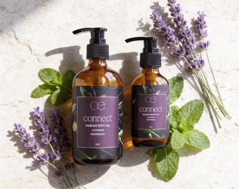 Connect Body Oil | Lavender, Mint Massage Oil Organic, Vegan