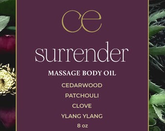 Surrender Body Oil|Cedarwood,Ylang Ylang,Patchouli,Clove|Vegan Organic Skincare