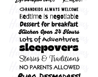 Grandparents Rules and Desmadres Digital Download