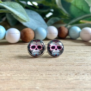 Día de los Muertos Cabochon Studs