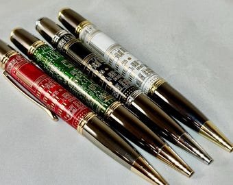Handmade Circuit Board Gatsby Twist Pen – A Unique Gift for Tech Lovers