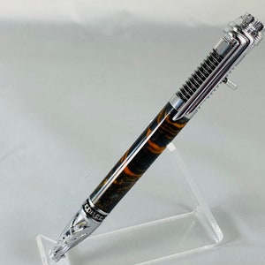 Motorcycle Enthusiast Click Ballpoint Pen in Chrome/Harley Davidson Colors
