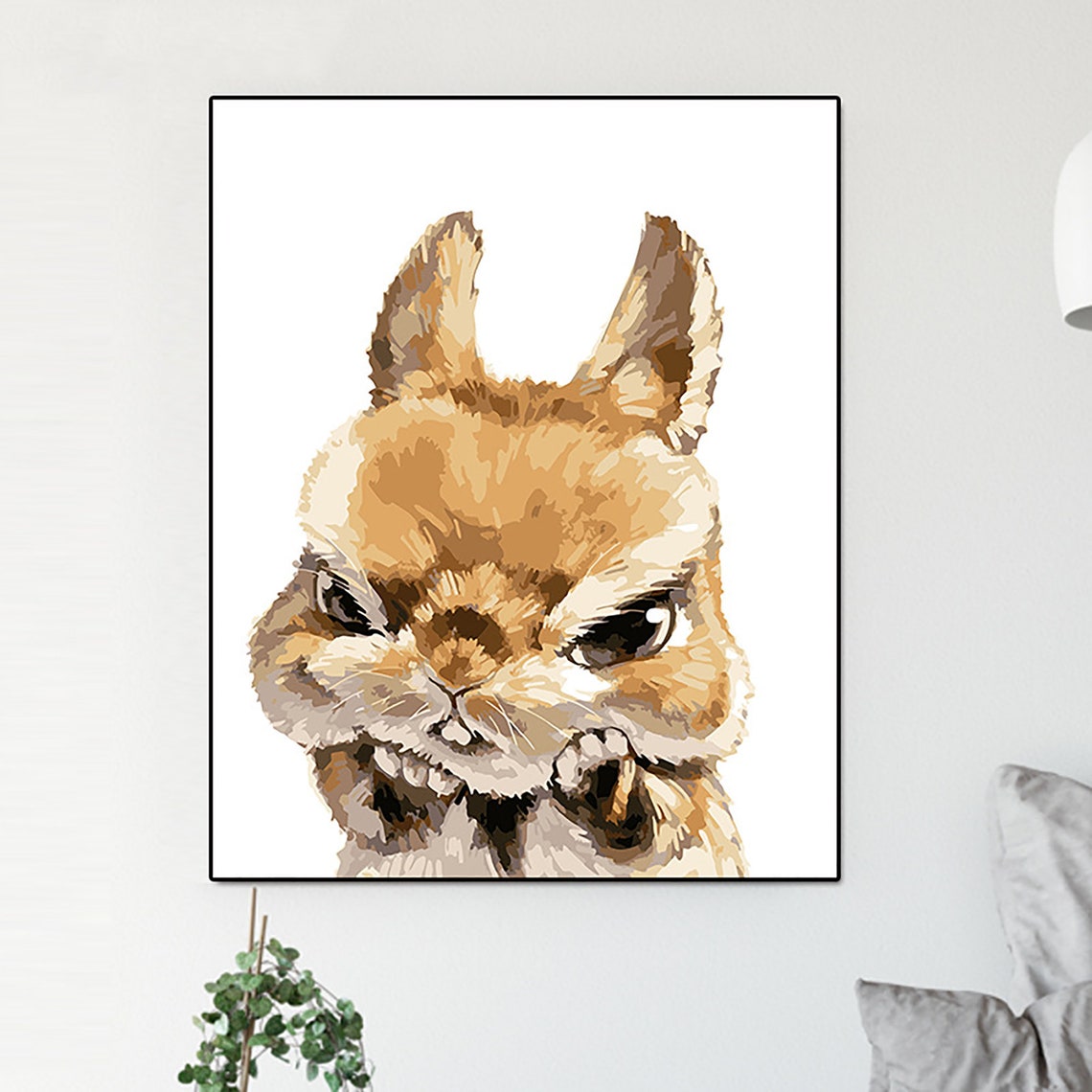 Paint by numbers DIY Kit Bunny DIY PaintingPaint By Number Etsy