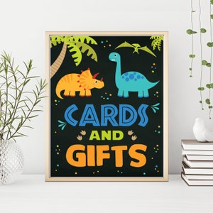 Dinosauro Carte e regali segno, Carte e regali segno stampabile, Dinosauro compleanno, Dinosauro segno di festa, STAMPABILE, D02