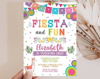 Fiesta Birthday Invitation Fiesta and Fun Invitation EDITABLE birthday invitation Mexican invitation Printable Invite INSTANT DOWNLOAD FM1