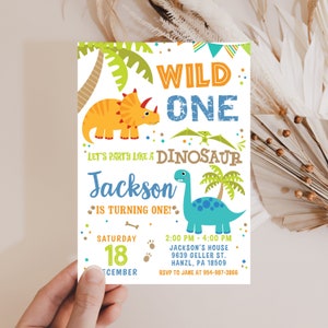 Dinosaur Birthday Invitation, Dinosaur Party, Dino Theme, EDITABLE Dinosaur Invitation, Dinosaur Invites Baby Dinosaur Printable Invite, D01