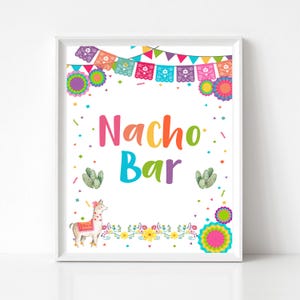 Nacho Bar Signs, Fiesta baby shower, Printable Birthday Poster, Mexican theme Nacho Station, INSTANT DOWNLOAD, FM1