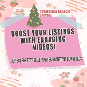 Video for Etsy Sellers, Instant Download Etsy Shop, Etsy Listing Video Canva Template, Editable Video Mockups, Done-For-You Video Templates